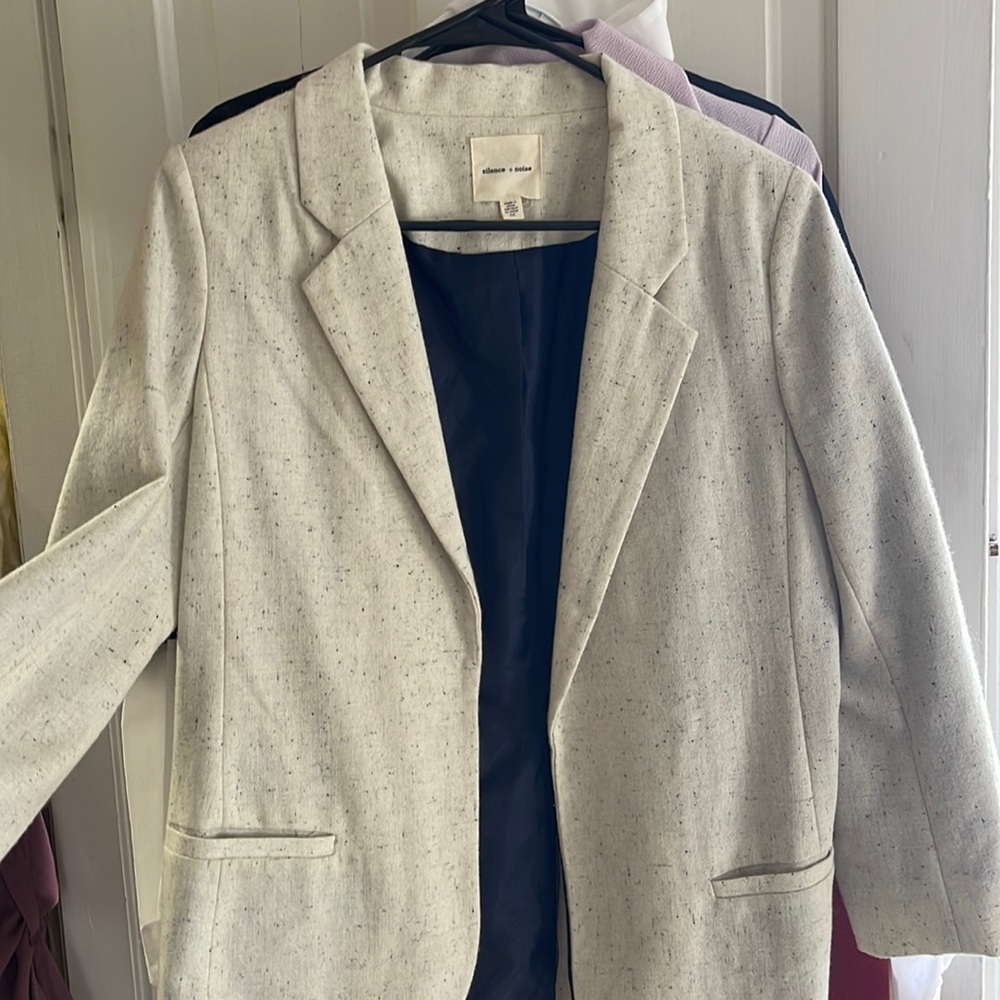 Cream and Navy Blazer